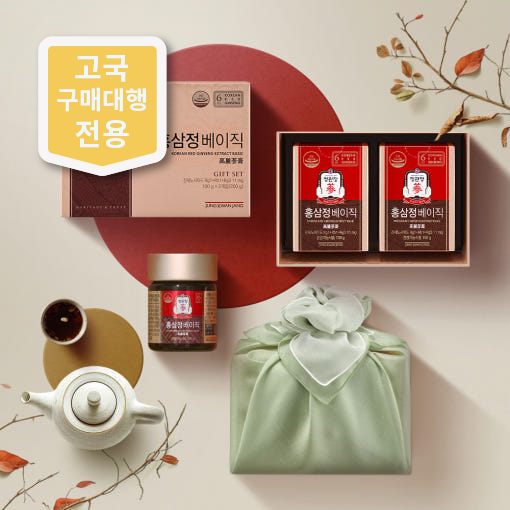 정관장 홍삼정 베이직 명절선물세트 100g 2개입, 보자기 포장