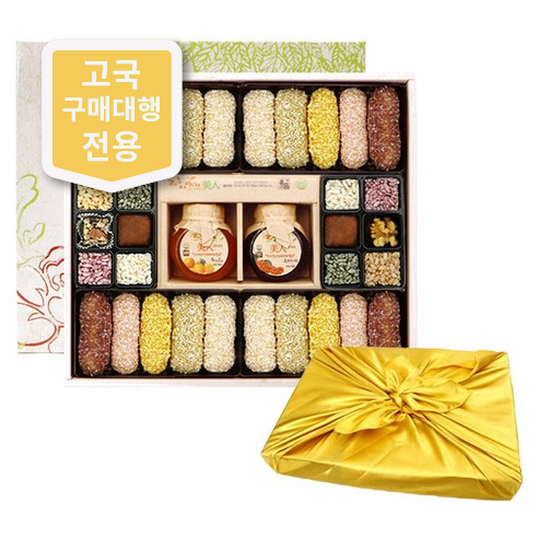 제주 액상차 고향 한과 혼합선물 + 보자기 세트, 650g, 1세트