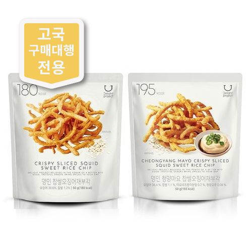 딜라이트 프로젝트 명인 찹쌀오징어채부각 50g 2종 택1 (오리지널/청양마요)