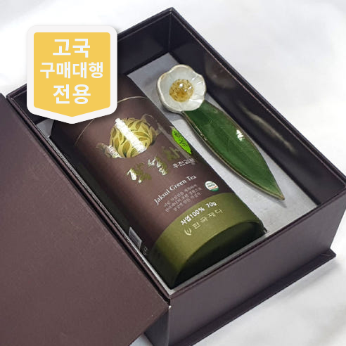 명인이 만든 녹차 우전감로 고급수제녹차 차시 선물세트