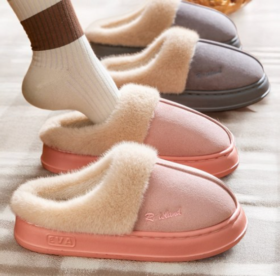 따뜻한 털 실내화 사무실 퍼슬리퍼 