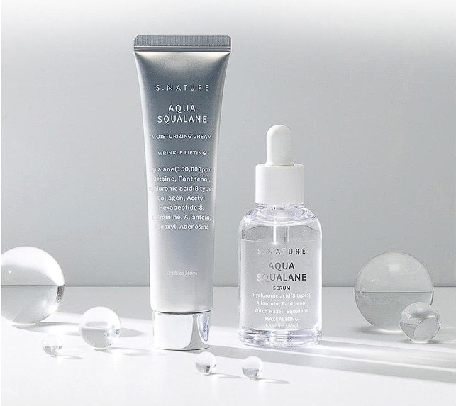 1+1 [모공 수분천재크림] 에스네이처 아쿠아 스쿠알란 수분크림 60ml 더블기획
