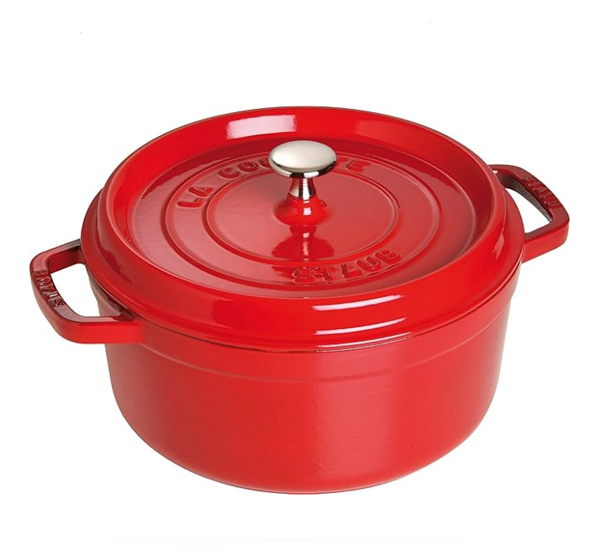 Staub 냄비 Dust cast iron roaster / cocotte, around 24 cm, 3.7 l, cherry red