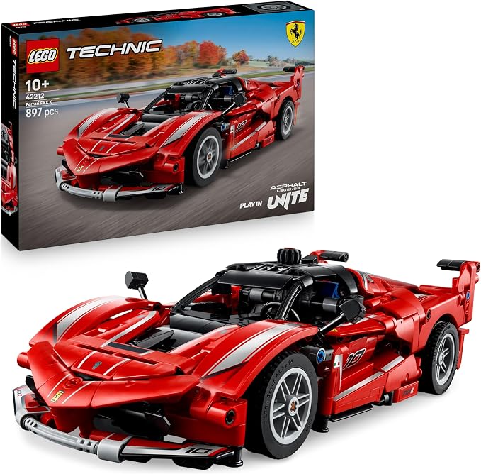 LEGO Technic Ferrari FXX K Racing Car Toy - Car Model for Building and Displaying with V12 Engine an