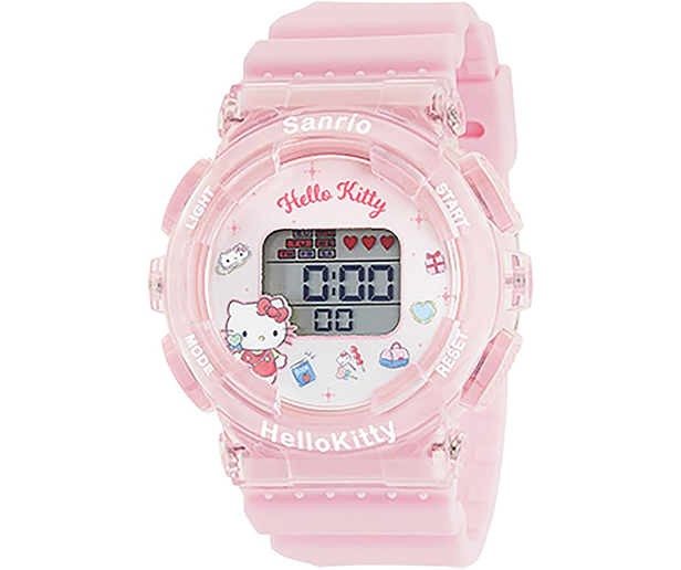 헬로키티 시계 Sun Flame J-Axis Sanrio Digital Wristwatch Backlight Alarm Function Girls, hello kitty