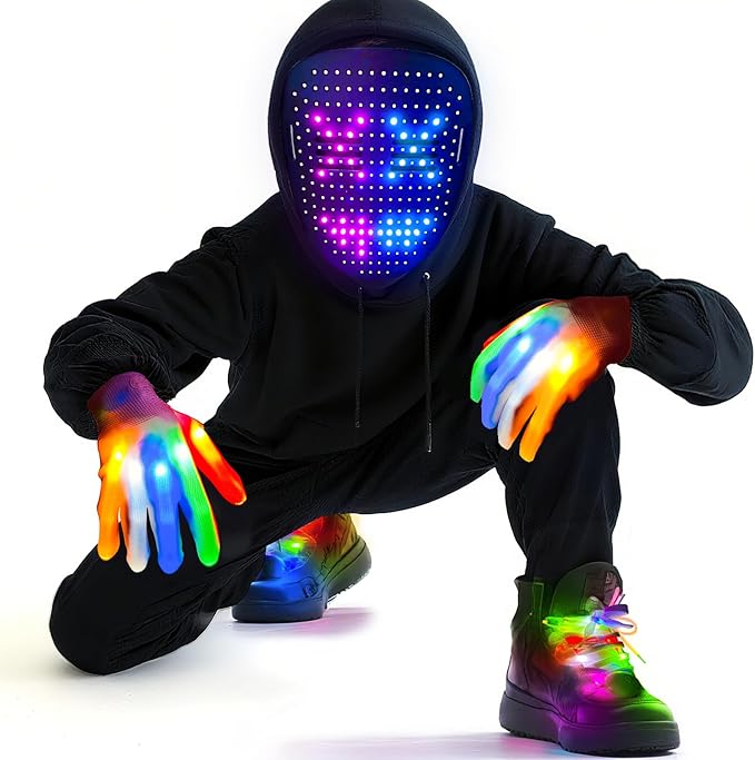 3 Set Halloween Gesture Sensing LED Mask